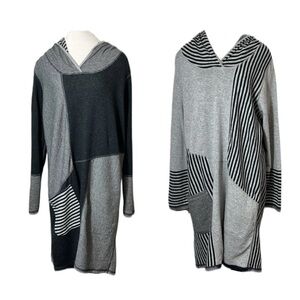 Iridium Tunic/Dress Reversible Hooded in Gray and Black Women’s Size Small